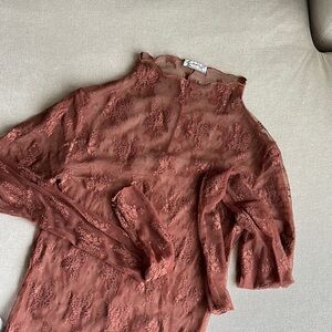 Sheer floral layering top